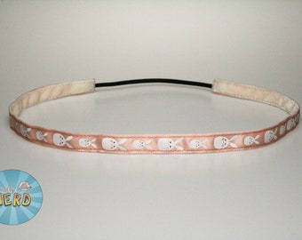 Diadema antideslizante Pink Skinny Bunnies // Diadema con agarre // Banda antisudor - Primavera/Pascua