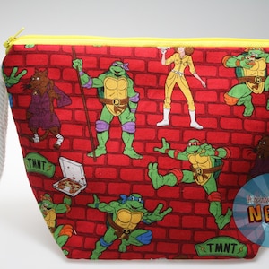 ティーンエイジ・タートルズ・チーム・インスパイアード・ソックスサイズ・プロジェクトバッグ//編み物//かぎ針編み//毛糸クラフト//シングル・スケイン・バッグ