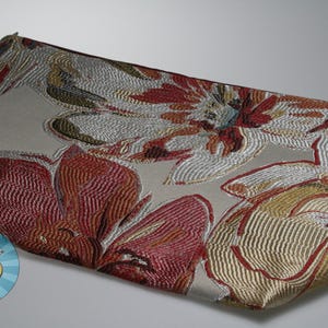Large Floral Themed Project Bag//Knitting Project Bag//Crochet Project Bag//Yarn Craft Project Bag//WIP Bag - Silk Flowers