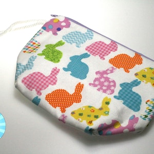 Easter Bunny Themed Sock Size Project Bag//Knitting Project Bag//Crochet Project Bag//Yarn Craft Project Bag//WIP Bag - Holiday Bag