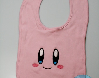 Kirby Gesicht inspiriert Baby Lätzchen