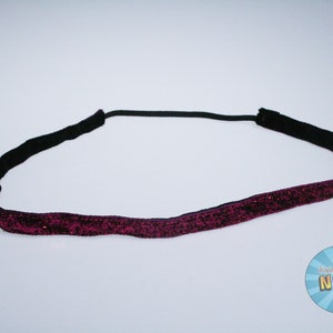 No Slip Skinny Magenta Sparkle Headband