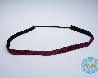 No Slip Skinny Magenta Sparkle Headband