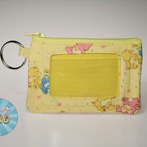 Vintage Care Bears Inspired Wallet //ID Wallet//Coin Purse Wallet // Zip Wallet // ID Case // Zip ID // Mini Wallet