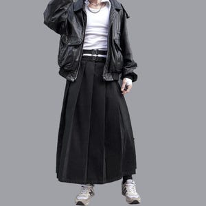 Men&#39;s maxi pleated skirt &quot;Extra&quot; with a double belt / not kilt ,burning man skirt, festival men skirt,boho men skirt