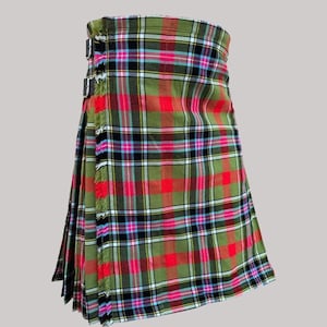 Bruce Of Kinnaird Ancient Tartan Kilt Men&#39;s Handmade Traditional 8 Yard Kilts