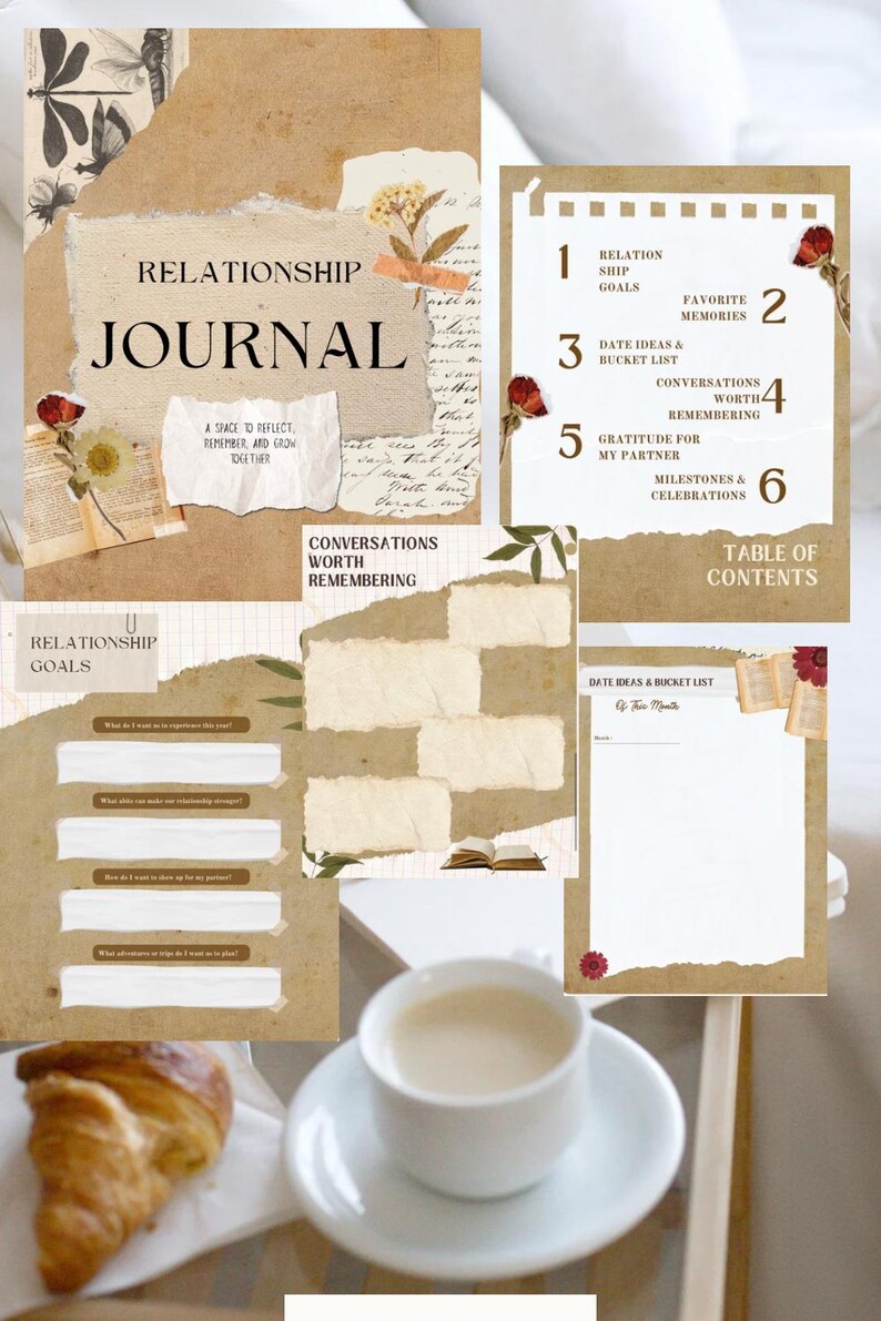 Couples Journal Template | Digital Relationship Planner for iPad Goodnotes | Printable Couples ...