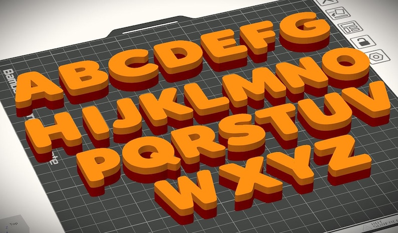 Dual Colour 3MF, Rounded Letters Learning, DIY Crafts