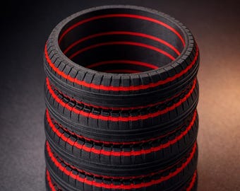 3D Print TIRE PEN HOLDER file, Tyre Desk Organiser Stl/3mf, modern office Druk