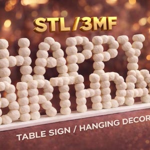 Designed to look like snow balls / cotton bubbles, the fuzzy-skin texture gives a smooth, plush feel that looks amazing on tables, shelves, walls or backdrop décor.3DPRINT DESIGN FILE