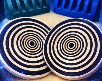 Archivo COASTER 3DPRINT con soporte STL/3MF en textura ondulada, almohadilla para bebidas moderna y minimalista