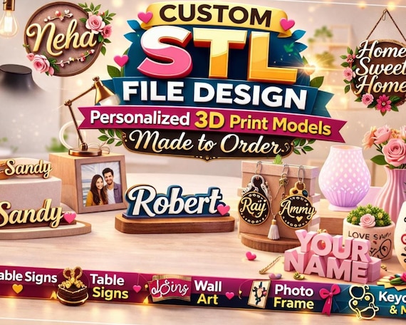 CUSTOM STL/3MF MAKING, personalized 3dprint file maker, Entry price made to order,3Dprint