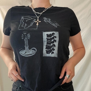 Mortician’s Cache | block printed| hand printed tshirt