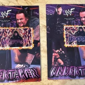WWE WWF Vintage Folder 3D Holo Changing Image The Undertaker Attitude Era 90s
