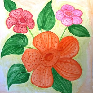 Flores - acuarela pintada en Carolina del Norte