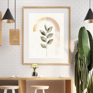 Conjunto de 3 artes de parede Boho | Impressões estéticas neutras | Pôsteres botânicos minimalistas | Download instantâneo | Tamanhos A3 A4 3-4 4-5