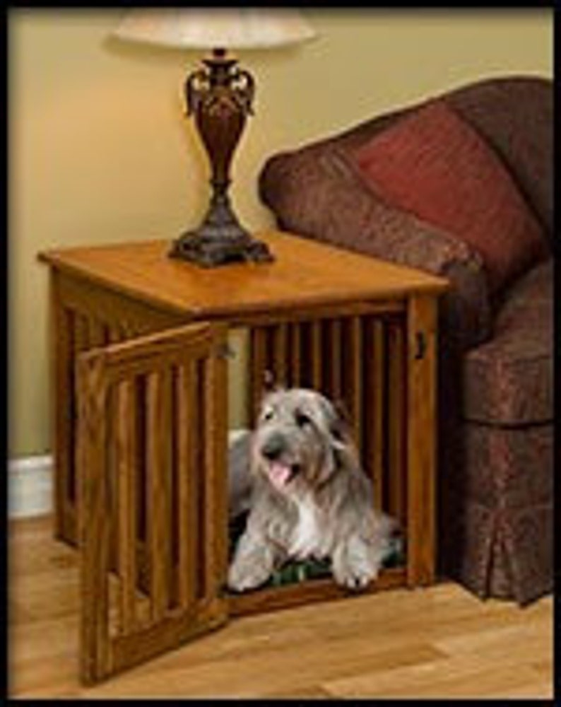 Wooden Dog Crate Oak or Maple Wood Puppy Night Stand Dog Etsy