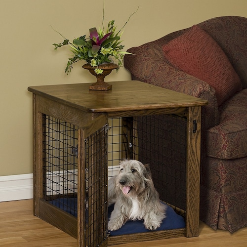 Pet Furniture Wooden Dog Crate Wood End, Dog Crate Coffee Table Large