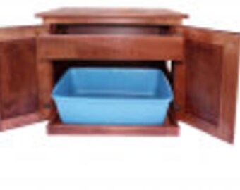 Cat Litter Pan~ Cat Litter Tray With Drawer Hidden Litter Box Cabinet For Kitten/kitty Furniture