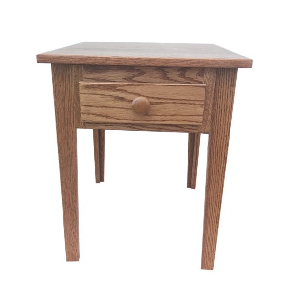 Shaker End Table Side Table Solid Farm Oak Wood | Classic Oak Maple Side Table | Made By Amish Craftsmen