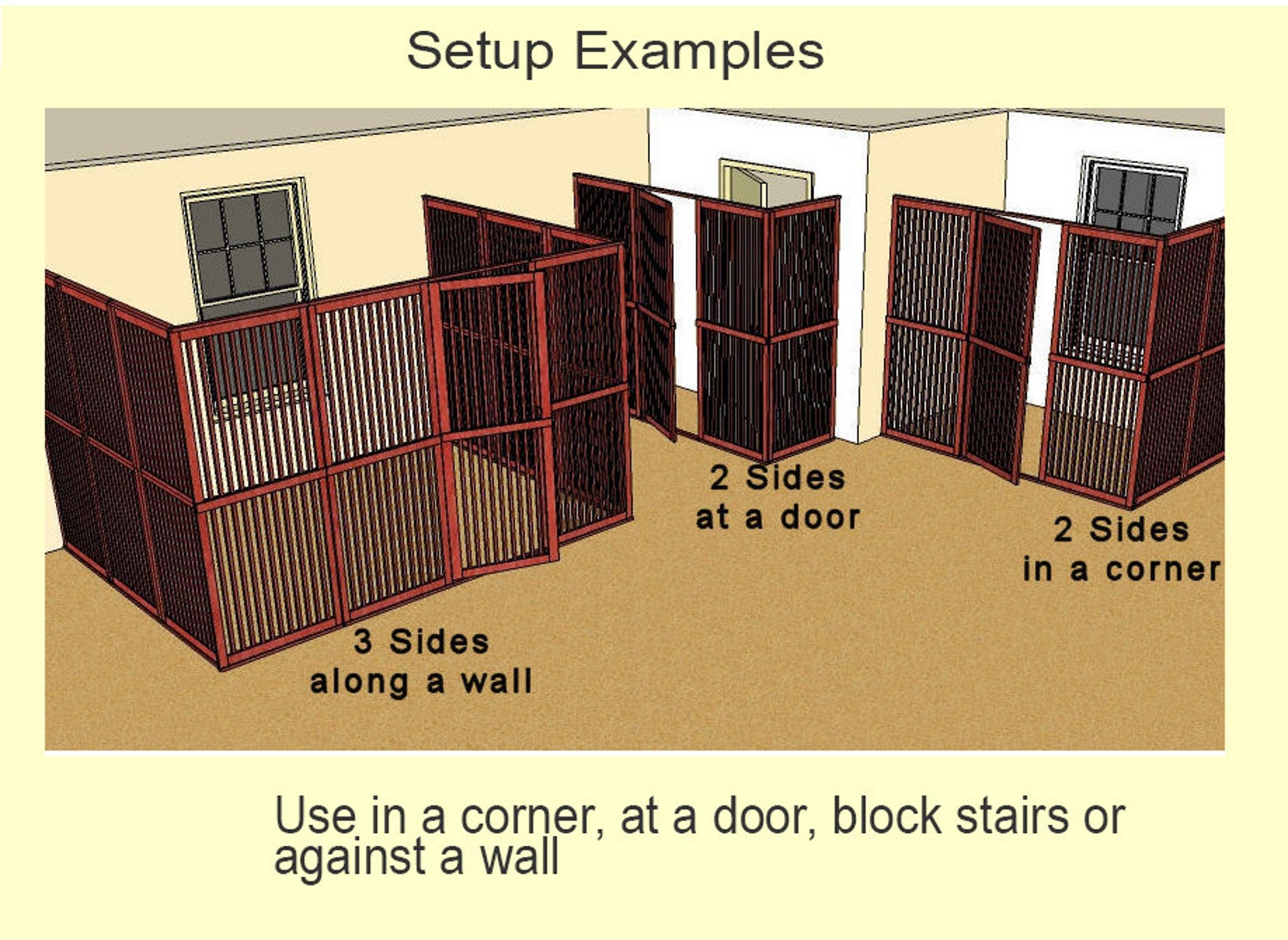 Wooden Pet Gate Door Included Dog Room Dividers With Door Etsy
