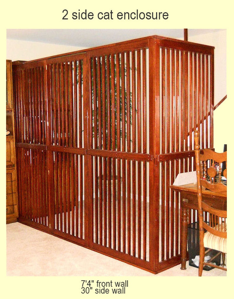 Wooden Pet Gate Door Included Dog Room Dividers With Door Etsy