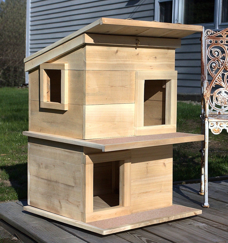 Cat House Outdoor Shelter Condo For Your Rescue Comfy - Diy Feral Cat Shelter Wood Cat House Outdoor Shelter Condo For Your Rescue Comfy - Diy Feral Cat Shelter Wood
