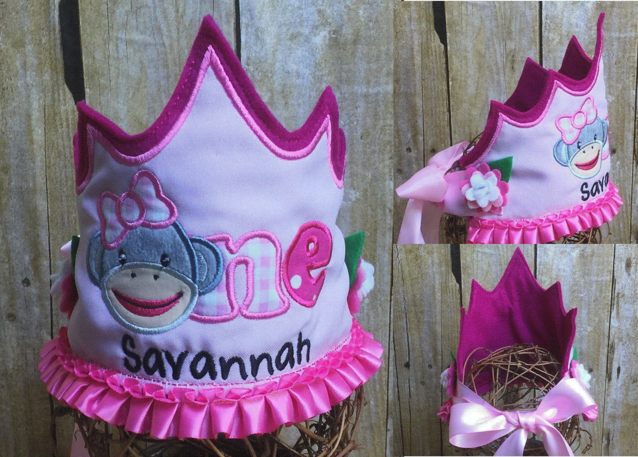 First Birthday Outfit Sock Monkey Birthday Outfit Birthday Etsy