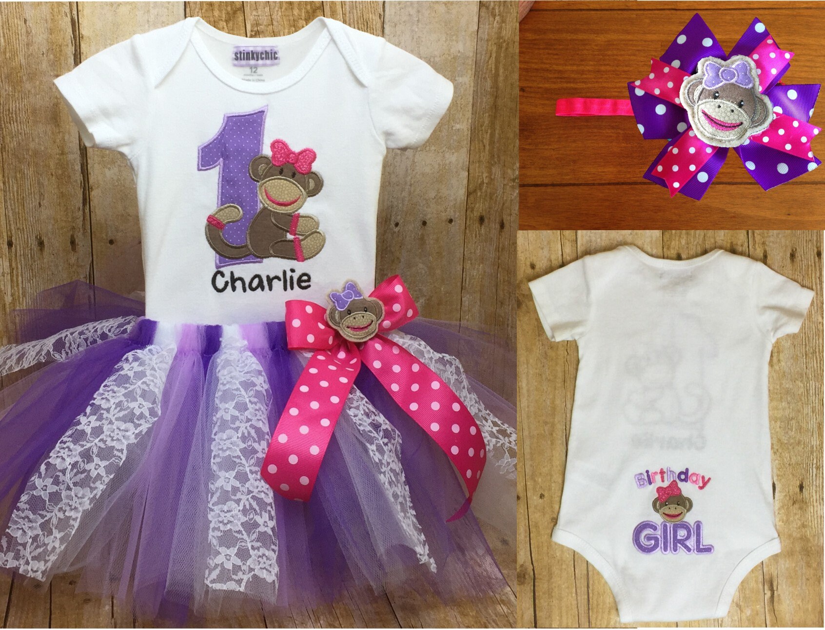 First birthday outfit sock monkey birthday outfit birthday Etsy