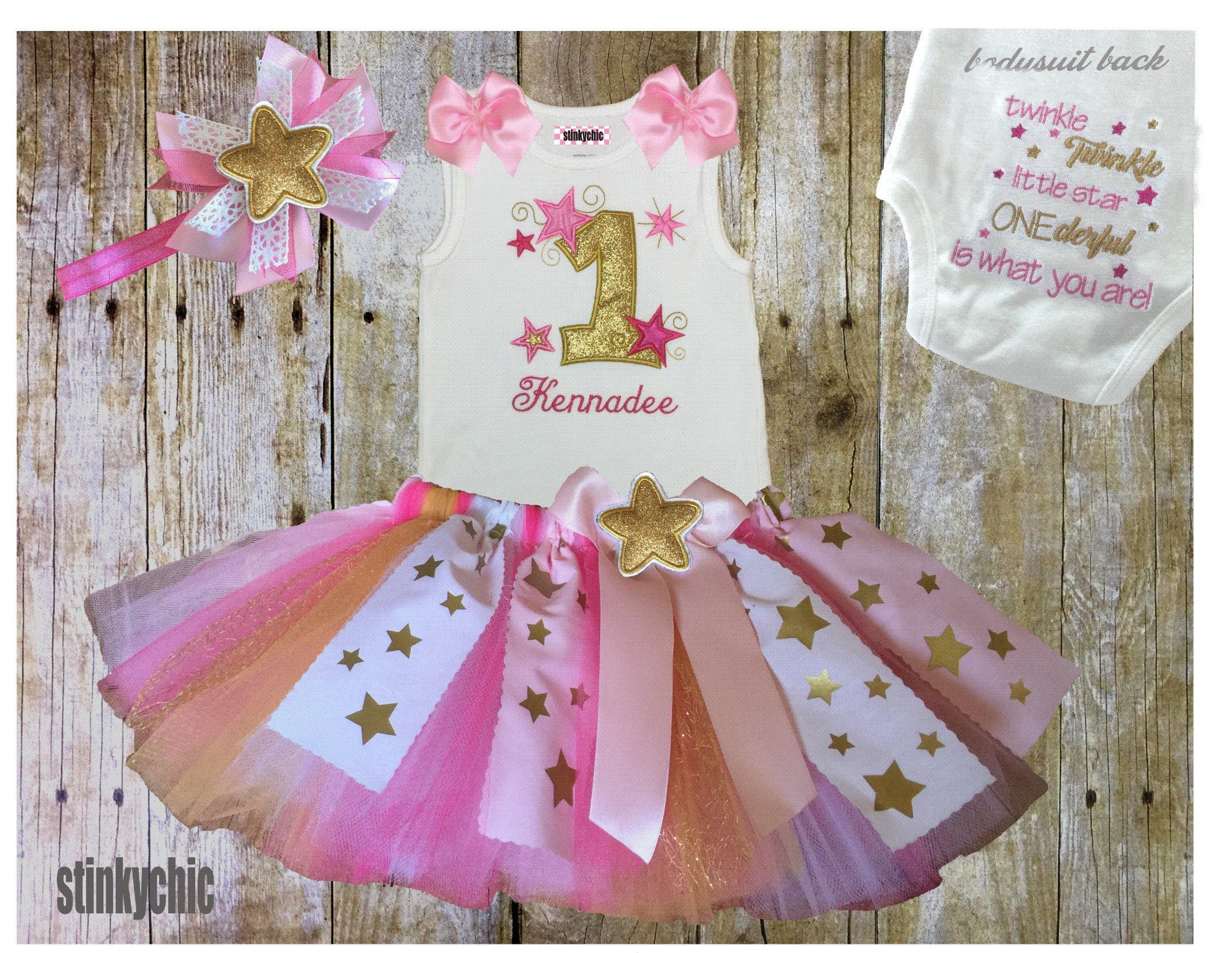 Twinkle twinkle little top star birthday outfit