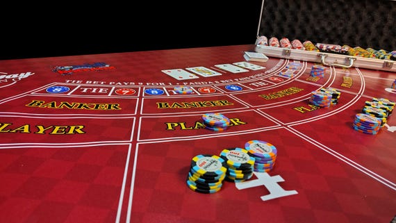 Wonaway Casino Mini Baccarat Layout Mat, Professional Gaming Table
