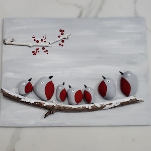 Décoration murale d'oiseau 3D, peinture acrylique sur toile, peinture acrylique