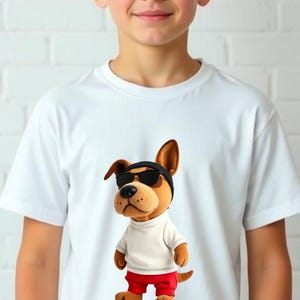 Avontuurlijk pup kindershirt - schattig hondenshirt, cadeau voor hondenliefhebbers, cool huisdiershirt, leuke kinderkleding, dierenliefhebber kinderkleding