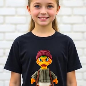 Kids T-Shirt, Cute Duck Design, Children&#39;s Duck Tee, Duck Lover Gift, Animal Graphic Shirt, Youth Summer Top