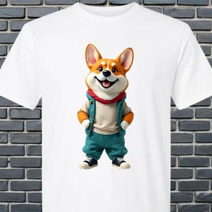 Adorable Corgi Kids Tee - Fun Casual Wear for Dog Lovers, Birthday Gift, Pet Lovers, Summer Fun, Playdate Outfit