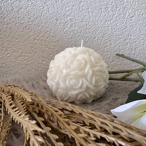 Rose candle - large candle