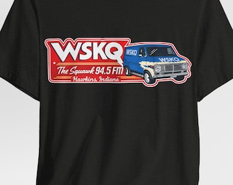 WSKQ 94.5 FM Hawkins Indiana Retro Radio Tee | Nostalgic Sci-Fi Fan Shirt