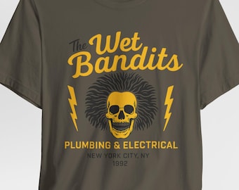 Wet Bandits Plumbing & Electrical Tee | Retro 90s Parody Shirt