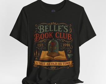 Belle's Book Club Shirt | Vintage Tale as Old as Time Reading Tee