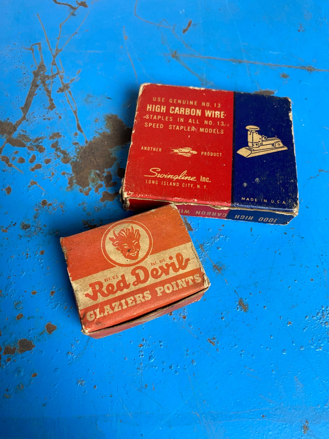 Pair of Vintage Hardware Boxes Etsy