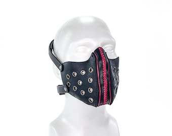 Customizable and Personalizable Handcrafted Genuine Leather Mouth Riding Mask