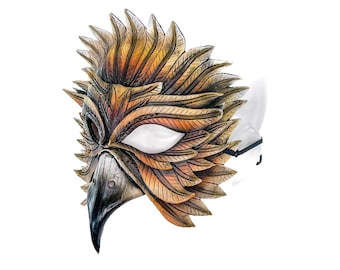 Hawk Handmade Genuine Leather Mask