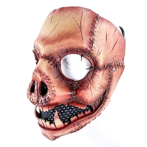 Evil Swine - Genuine Leather Mask - Freshly Butchered Horror Pig  - Handmade Full Face Cover for Halloween or Performance Costume