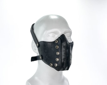 Customizable and Personalizable Handcrafted Genuine Leather Mouth Riding Mask