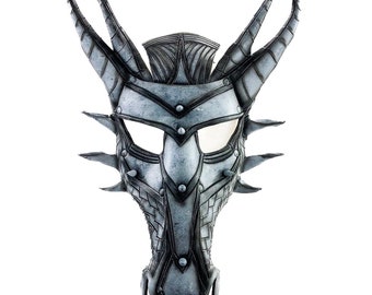 Drache Handgefertigte Echtleder Maske