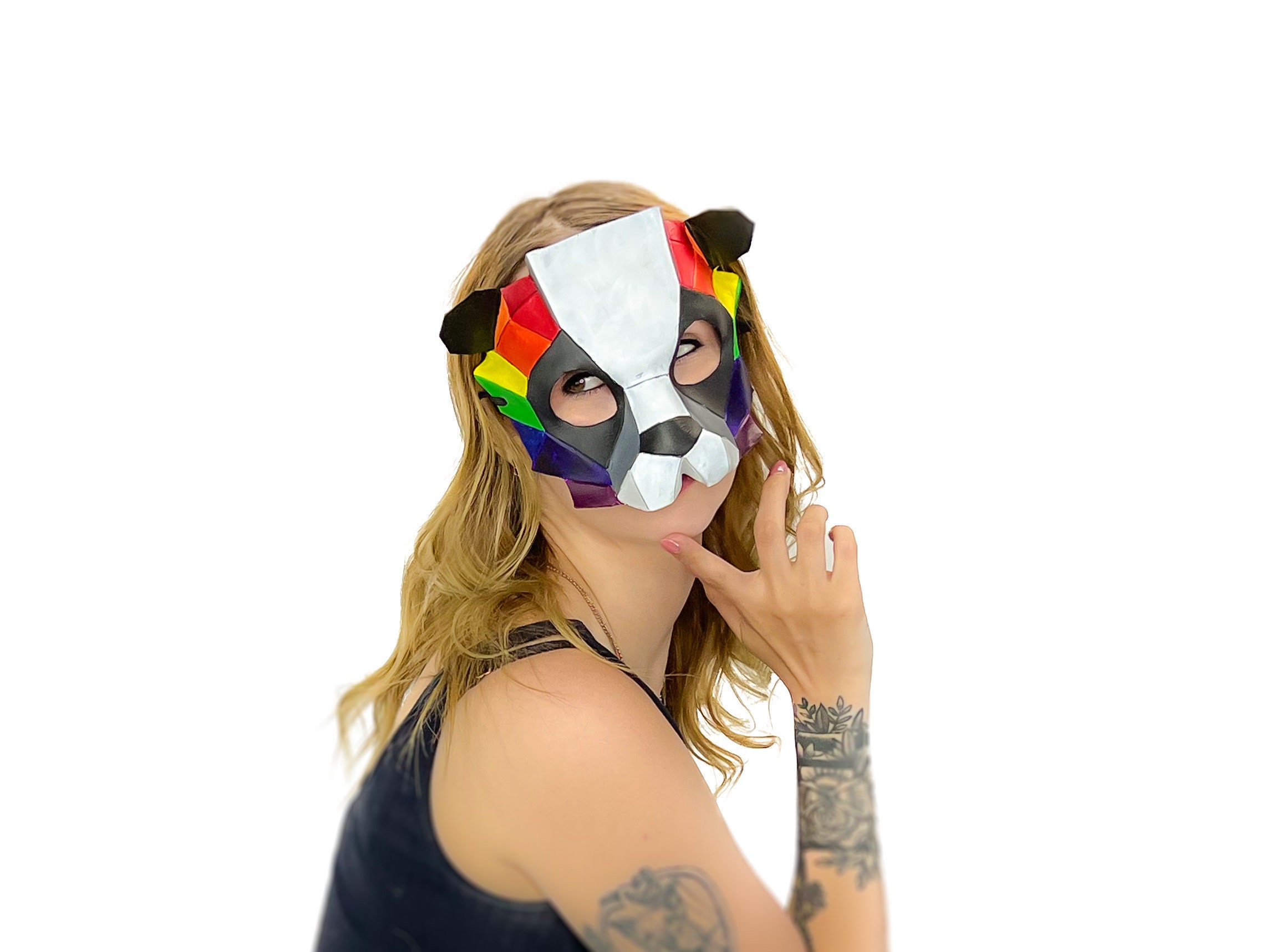 Helpy Felt Embroidered Mask Funtime Freddy Mask White Bear Mask