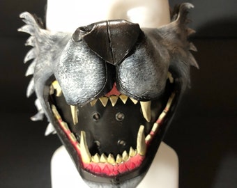 Mouth of the Lycan - Handmade Genuine Leather Riding Mouth Mask