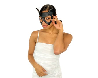 Handmade Genuine Leather Cat Mask