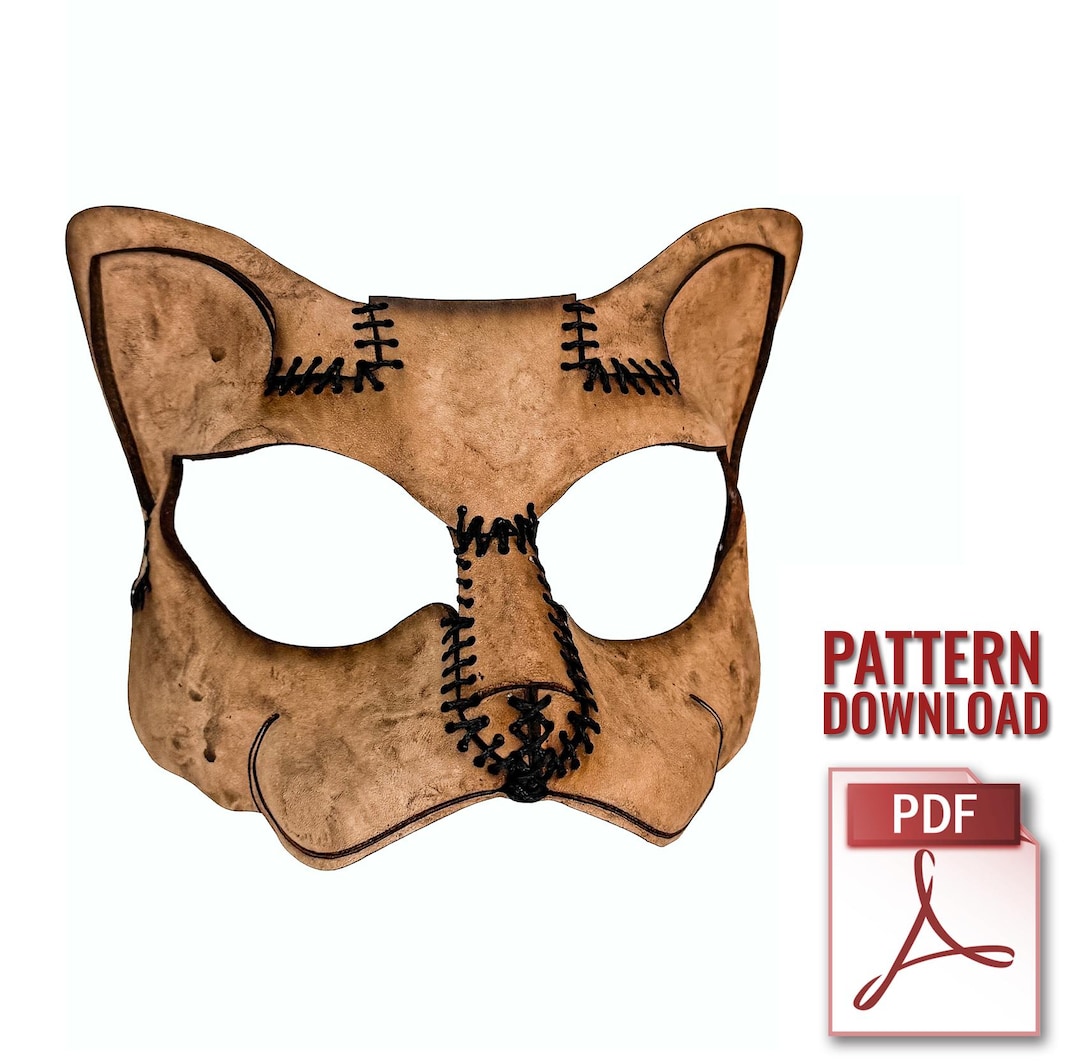 Cat Mask Printable Pattern With Instructional Guide - Etsy