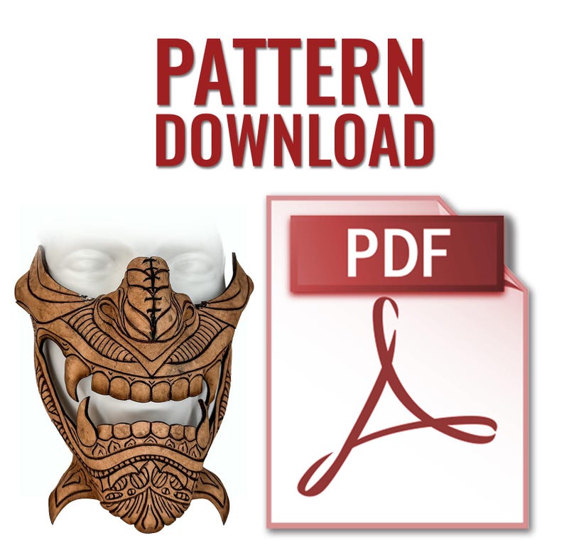 Samurai Mouth Mask Printable Pattern With Instructional Guide - Etsy Canada